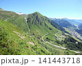 The St. Gotthard Pass, which has been built starting 1827, connects the two Swiss cantons Uri and Ticino, Switzerland 141443718
