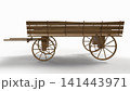 Wooden cart displayed on white background 141443971
