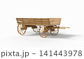 Wooden cart on four wheels used for transport 141443978