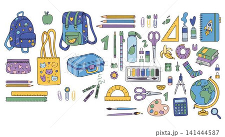 back to school doodle set 141444587