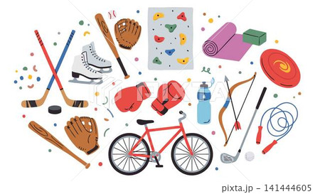 vector design of equipment and sports equipment 141444605