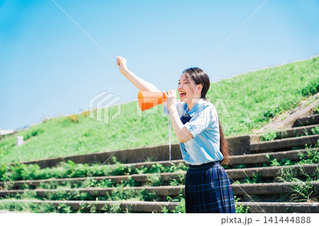 応援する高校生 応援する高校生 141444888