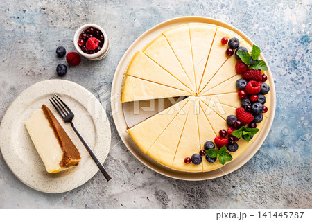 Classic New York cheesecake Classic New York cheesecake 141445787