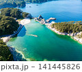 浄土ヶ浜　上空からの雄大な眺め　岩手県宮古市（ドローンによる空撮） 141445826