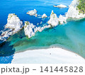浄土ヶ浜　上空からの雄大な眺め　岩手県宮古市（ドローンによる空撮） 141445828