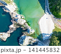 浄土ヶ浜　上空からの雄大な眺め　岩手県宮古市（ドローンによる空撮） 141445832