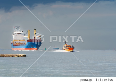 Large cargo ship Large cargo ship 141446150