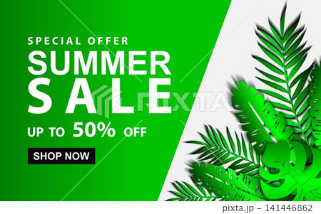 summer sale Banner background. Website Promotion and Posters summer sale Banner background. Website Promotion and Posters 141446862