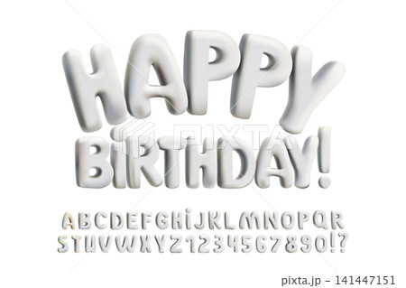 3D inflated silver font, holographic metal bubble letters, foil balloon numbers. Glossy chrome iridescent typography, plump round shapes. Fun festive party design for birthday poster, Y2K happy kids 3D inflated silver font, holographic metal bubble letters, foil balloon numbers. Glossy chrome iridescent typography, plump round shapes. Fun festive party design for birthday poster, Y2K happy kids 141447151