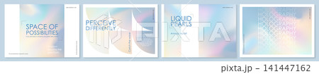 Gradient holographic presentation bg, iridescent chrome ppt cover. Neutral sky poster set. Geometric frame with hologram texture paper in clean foil 3d gradation. Shiny diamond backdrop pastel leaflet Gradient holographic presentation bg, iridescent chrome ppt cover. Neutral sky poster set. Geometric frame with hologram texture paper in clean foil 3d gradation. Shiny diamond backdrop pastel leaflet 141447162