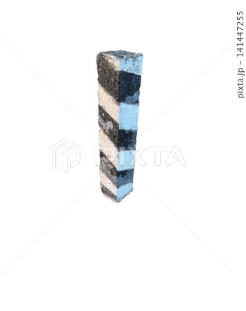 Weathered Concrete Striped Post Industrial Marker PNG , isolated on transparent background Weathered Concrete Striped Post Industrial Marker PNG , isolated on transparent background 141447255