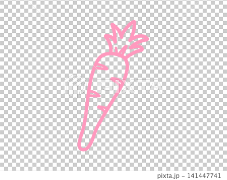 Simple and cute carrot icon (pink) Simple and cute carrot icon (pink) 141447741