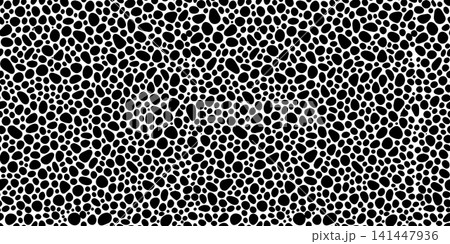 Seamless background with black stones . Hand drawn. Not AI, vector illustration. Seamless background with black stones . Hand drawn. Not AI, vector illustration. 141447936