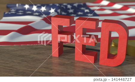 Federal Reserve Interest Rate Policy and American Economy 3d render. Federal Reserve Interest Rate Policy and American Economy 3d render. 141448727