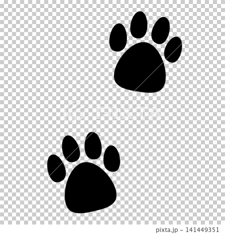 動物の足跡のイラスト素材 動物の足跡のイラスト素材 141449351
