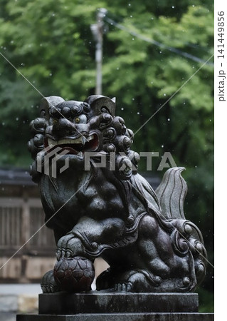 岐阜県美濃市・大矢田神社にある狛犬 141449856