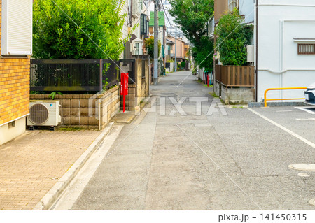 セットバック・東京の住宅密集地 新築・築古住宅混在エリア セットバック・東京の住宅密集地 新築・築古住宅混在エリア 141450315