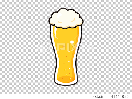 向量圖,描繪了一杯盛滿金色啤酒和細膩泡沫的玻璃杯。 向量圖,描繪了一杯盛滿金色啤酒和細膩泡沫的玻璃杯。 141451030