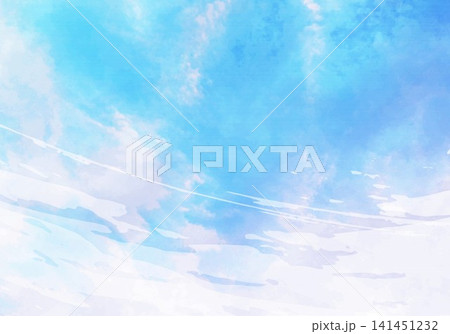 ペイント柄青色 141451232