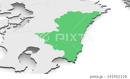 宮崎県の3D地図イラスト 九州地方 日本地図 エリアマップ 地域素材 宮崎県の3D地図イラスト 九州地方 日本地図 エリアマップ 地域素材 141452119