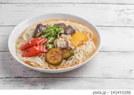 夏野菜のソウメン 夏野菜のソウメン 141453386