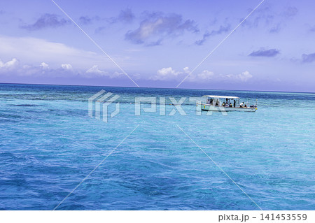 宮古島 八重干瀬・青い海と青い空 宮古島 八重干瀬・青い海と青い空 141453559