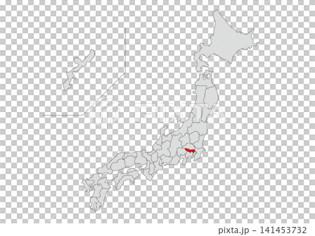 A gray map illustration of Japan with Tokyo highlighted in red. A gray map illustration of Japan with Tokyo highlighted in red. 141453732