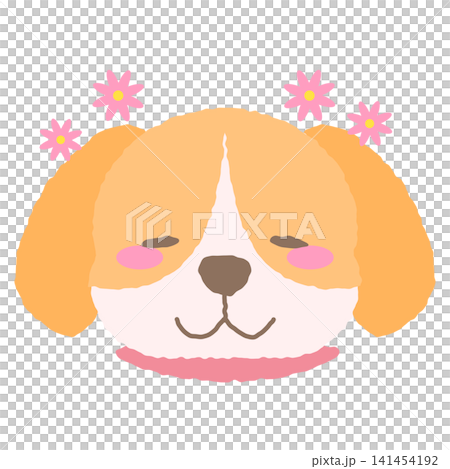 Beagle-like dog expression icon, happy, fluffy, hand-drawn style illustration Beagle-like dog expression icon, happy, fluffy, hand-drawn style illustration 141454192
