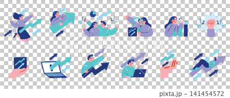 A set of illustrations of successful business people A set of illustrations of successful business people 141454572
