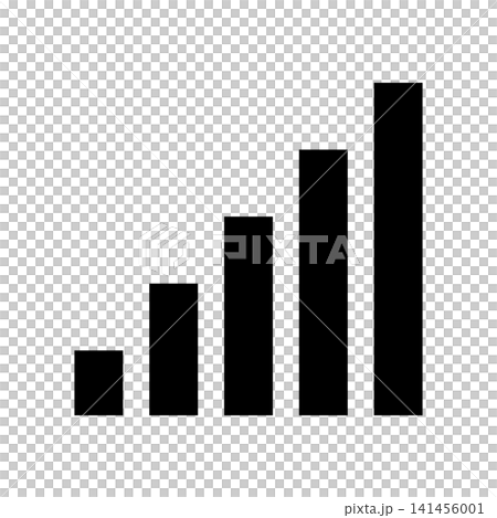 棒グラフのシンプルなアイコンイラスト003 棒グラフのシンプルなアイコンイラスト003 141456001