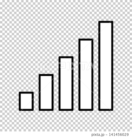 Simple icon illustration of a bar graph 004 Simple icon illustration of a bar graph 004 141456029