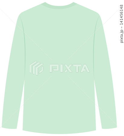 Blank Mint Green Long Sleeve T-Shirt Mockup Vector Illustration 141456148