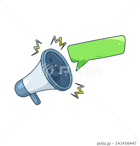 Illustration of news megaphone 141456447