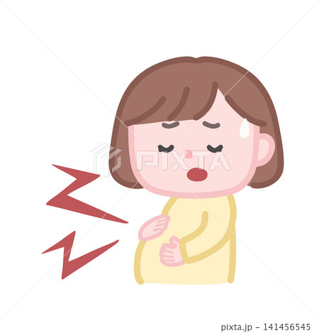 お腹がはってしんどい妊婦さん お腹がはってしんどい妊婦さん 141456545
