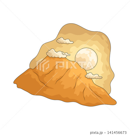 Illustration of Mountain Sunrise Illustration of Mountain Sunrise 141456673