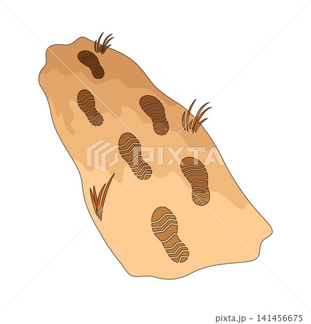 Illustration of Footprints mountain path 141456675