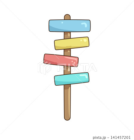 Illustration of signpost Illustration of signpost 141457201