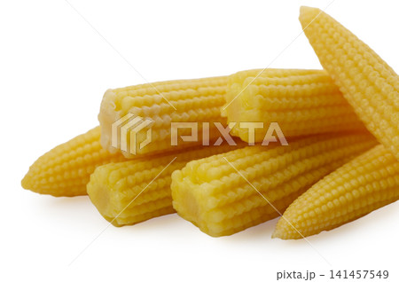 Fresh baby corn harvested in a bright kitchen ready for delightful recipes and healthy meals Fresh baby corn harvested in a bright kitchen ready for delightful recipes and healthy meals 141457549