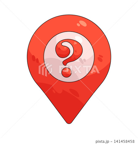 Illustration of location pin with question mark Illustration of location pin with question mark 141458458
