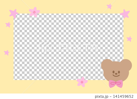 Pastel yellow frame with flowers, stars, teddy bear for background, backdrop, wallpaper, rectangle ad template, polaroid photo, banner, social media, postcard, memo note, presentation, animal Pastel yellow frame with flowers, stars, teddy bear for background, backdrop, wallpaper, rectangle ad template, polaroid photo, banner, social media, postcard, memo note, presentation, animal 141459652