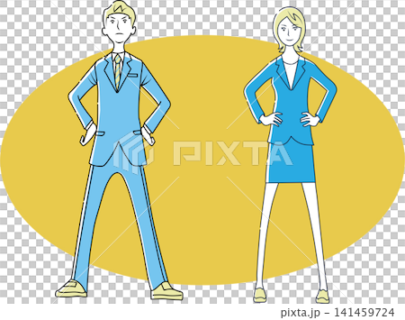 Businessmen and businesswomen striking a pose Businessmen and businesswomen striking a pose 141459724