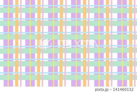 カラフルな格子柄の背景イラスト カラフルな格子柄の背景イラスト 141460132