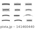American football lace silhouette set, Football seams silhouette, Football laces vector, Ball laces silhouette, Football skeleton silhouette, American football laces clipart. 141460440