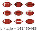 American football vector illustration, Football illustration, American ball illustration, Sports ball illustration, American football vectors. 141460443