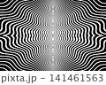 Symmetrical Wavy Lines Halftone Pattern. Abstract Textured Background. 141461563