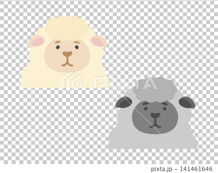 Sheep and Black Sheep Illustration Set Sheep and Black Sheep Illustration Set 141461646