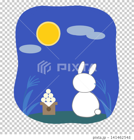 うさぎのお月見イラスト うさぎのお月見イラスト 141462548
