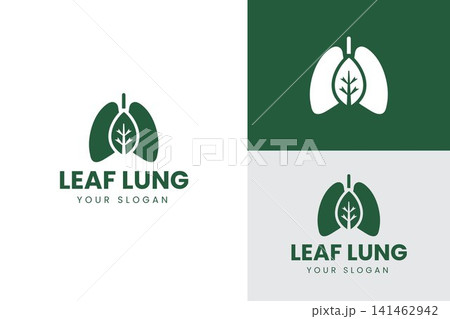 Minimalist Leaf Lung Logo Combining Nature and Respiratory Health for Eco Healthcare Branding Minimalist Leaf Lung Logo Combining Nature and Respiratory Health for Eco Healthcare Branding 141462942