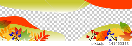 [Autumn] Banner illustration material inspired by autumn foliage 141463358