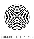 Abstract Radial Geometric Circle Design Element. 141464594